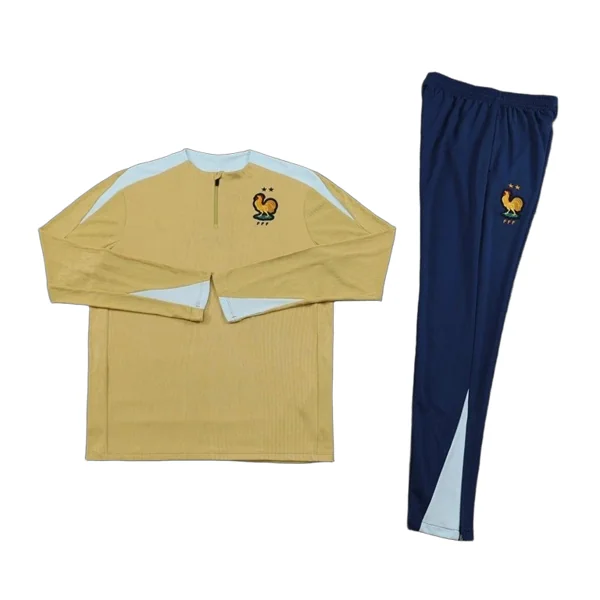 2425 France golden Training suit set Player version