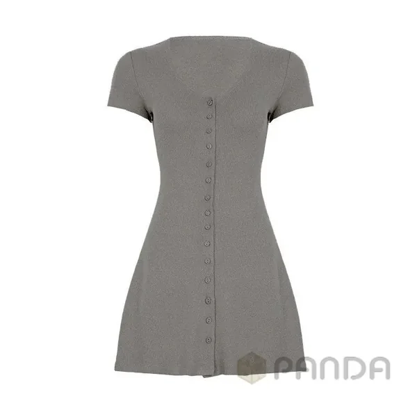 Hot girl knitted dress
