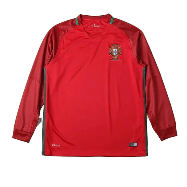 16 season Portugal home retro Long sleeve Fan version
